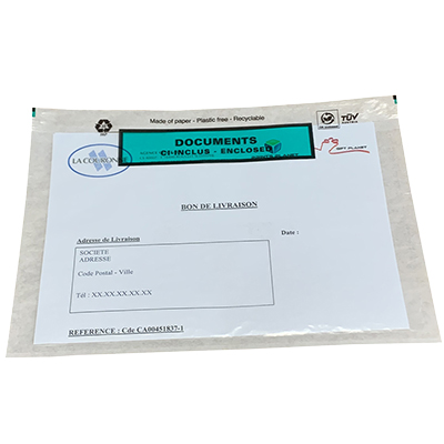 Pochettes adhésives Documents ci-inclus C5 22,8 x 16,5 cm - Paquet de 100 - Marquage d'expédition-1
