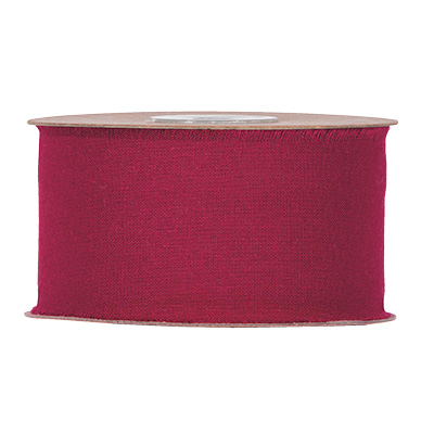 Ruban coton bordeaux 50 mm x 10 m - Rubans tissu, Cordons
