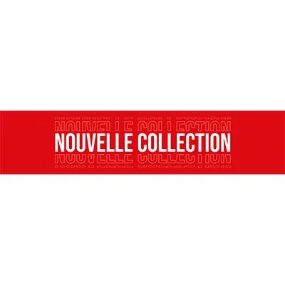 Affiche Nouvelle collection horizontale 90 x 20 cm rouge/blanc - Affiches Nouvelle collection