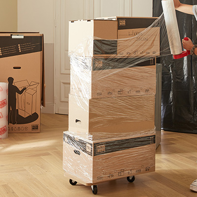 Caisse américaine carton, carton simple cannelure 60x30x30cm, paquet de 20 - Caisses américaines cartons-2