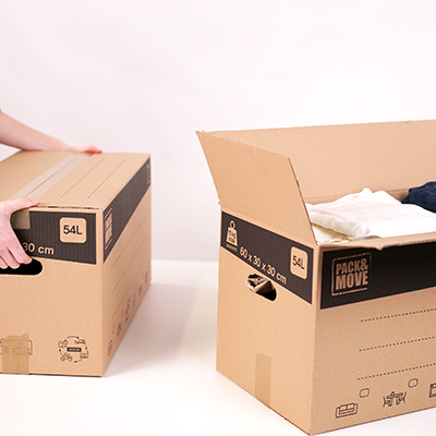 Cartons de déménagement 54 L - 60 x 30 x 30 - avec poignées  - Cartons-4