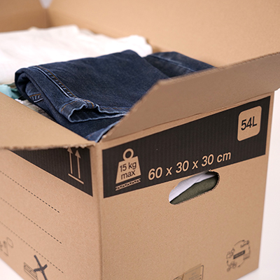 Cartons de déménagement 54 L - 60 x 30 x 30 - avec poignées  - Cartons-5