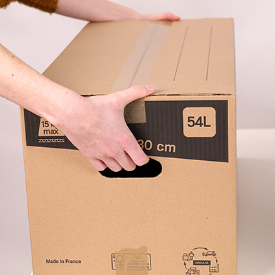 Caisse américaine carton, carton simple cannelure 60x30x30cm, paquet de 20 - Caisses américaines cartons-6