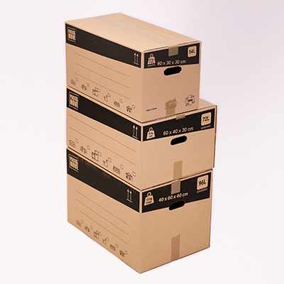 Cartons de déménagement 54 L - 60 x 30 x 30 - avec poignées  - Cartons-7
