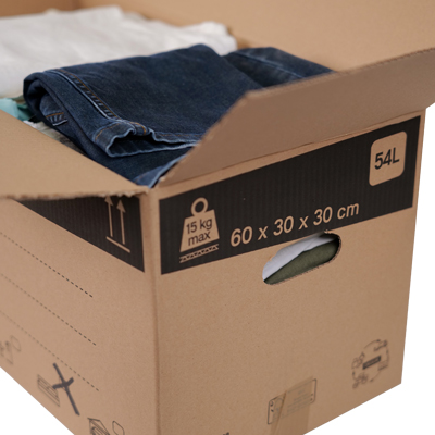 Caisse américaine carton, carton simple cannelure 60x30x30cm, paquet de 20 - Caisses américaines cartons-8