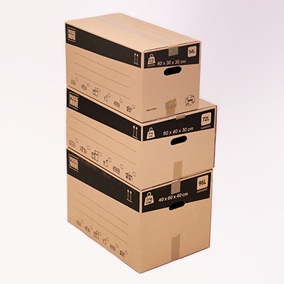 Cartons de déménagement 96 L avec poignées + cases repères - - Cartons-1