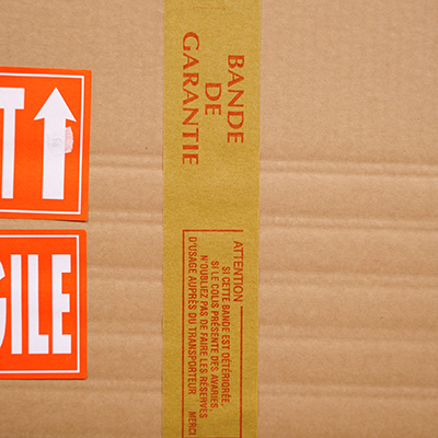 Adhésifs kraft BANDE DE GARANTIE - H 5 cm x L 50 m - Marquage d'expédition-3