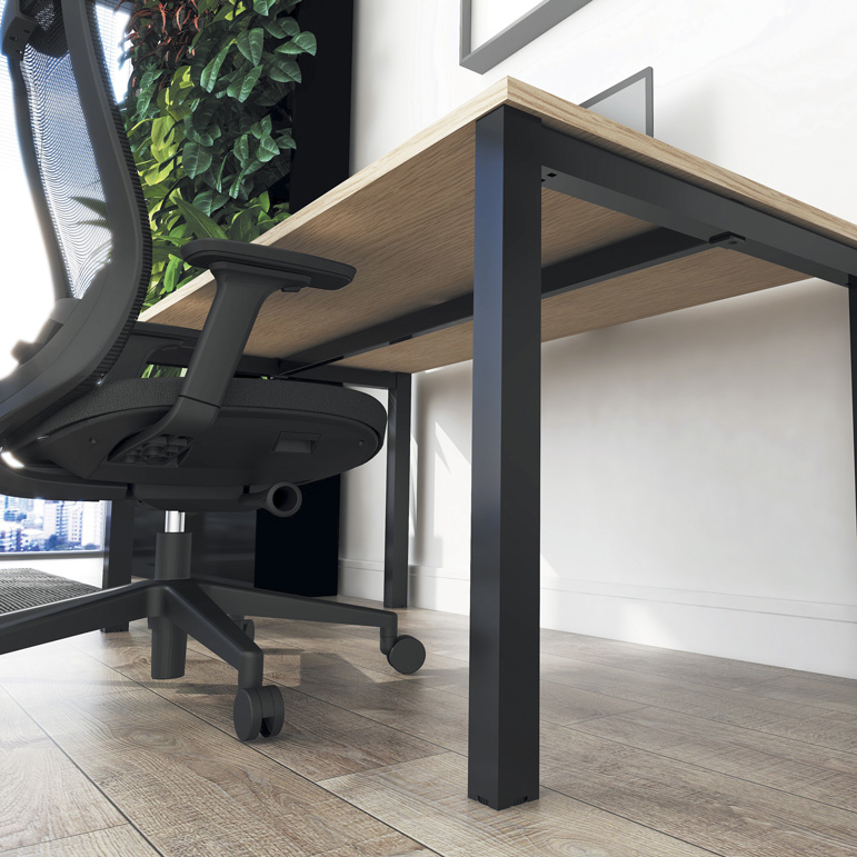 Bureau Astrolite 140 x 80 x H 72 cm noir / nebraska - Buronomic© - Bureaux Astrolite-2