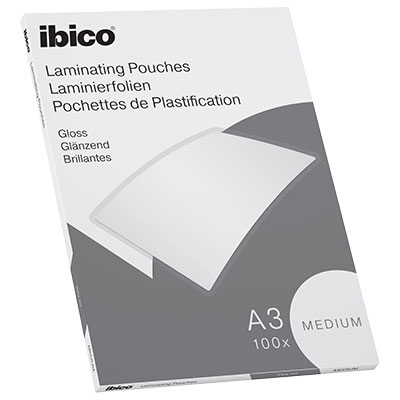 100 pochettes de plastification A3 - 100 µ - brillantes - Plastifieuses