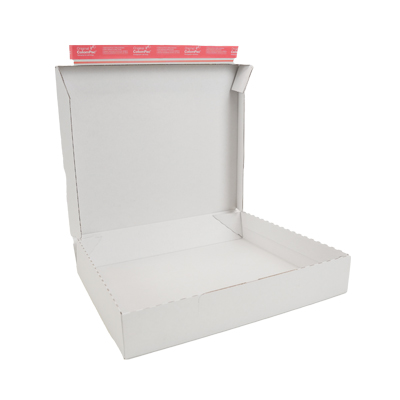 Boîte d'expédition blanche aller-retour fermeture adhésive 44,5x37,9x8 cm - Cartons d'expédition, Boîtes d'expédition-3