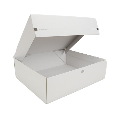 Boîte d'expédition blanche aller-retour fermeture adhésive 44,5x37,9x13 cm - Cartons d'expédition, Boîtes d'expédition-2