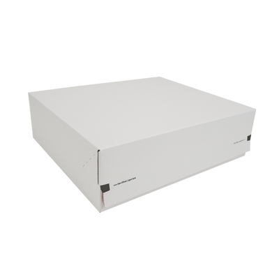 Boîte d'expédition blanche aller-retour fermeture adhésive 44,5x37,9x13 cm - Cartons d'expédition, Boîtes d'expédition-4