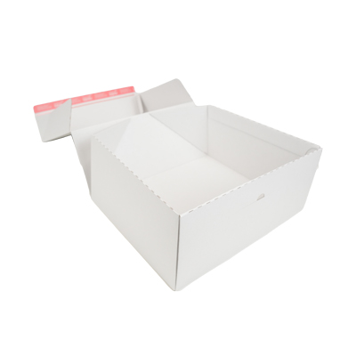 Boîte d'expédition blanche aller-retour fermeture adhésive 44,5x37,9x19,5 cm - Cartons d'expédition, Boîtes d'expédition-2