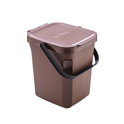 Poubelle à déchets organiques de 10 L avec poignée - Poubelles professionnelles