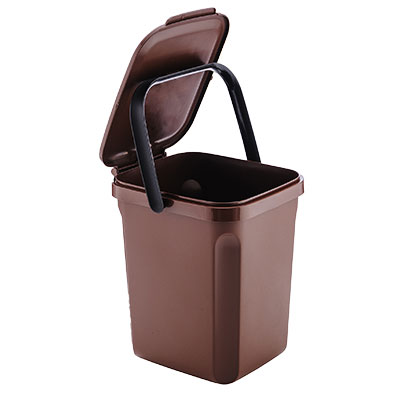 Poubelle à déchets organiques de 10 L avec poignée - Poubelles professionnelles-2