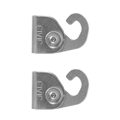 Crochet inox fermé pour cimaise ép 2,5mm, charge 18kg, paquet de 2 - Câbles et cimaises