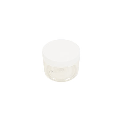 Pot PET cylindrique transparent avec couvercle vissant blanc - 150 ml – carton de 315 unités - Bouteilles et pots cylindriques