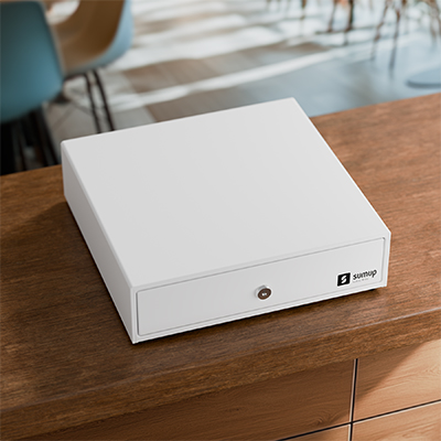 Tiroir caisse SumUp ECD330 - 8 compartiments pour monnaie + 5 pour billets inclinés - Blanc - Caisses enregistreuses-1