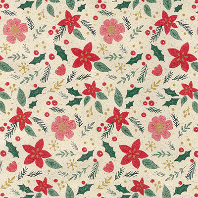 Papier cadeau herbe fleurs rouge/rose 70 cm x 25 m 65 g/m² – le rouleau - Papiers cadeaux à motifs