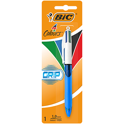 Stylo bille BIC 4 Couleurs Grip Rétractable - Stylos billes-2