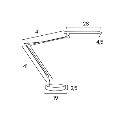 Lampe de bureau Mamboled 2.0 Unilux LED grise - Ergonomie bureautique -1