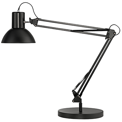 Lampe de bureau LED Unilux Success pince et socle noire - Ergonomie bureautique 