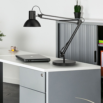 Lampe de bureau LED Unilux Success pince et socle noire - Ergonomie bureautique -5