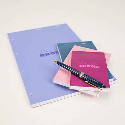 Bloc note agrafé Rhodia Reflets Pastel N°20 Séyès - 80 feuillets - 31,8 x 20,2 cm - Cahiers et blocs notes-8
