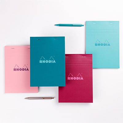 Bloc note agrafé Rhodia Reflets Pastel N°13 5/5 - 80 feuillets - 14,5 x 10,3 cm - Cahiers et blocs notes-6