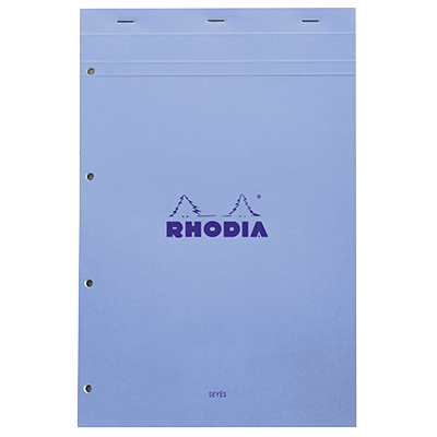 Bloc note agrafé Rhodia Reflets Pastel N°20 Séyès - 80 feuillets - 31,8 x 20,2 cm - Cahiers et blocs notes-2