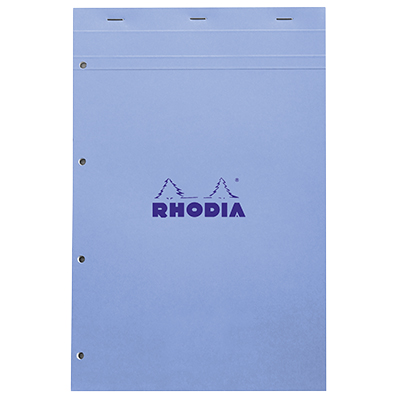 Bloc note agrafé Rhodia Reflets Pastel N°20 5/5 - 80 feuillets - 31,4 x 20,2 cm - Cahiers et blocs notes