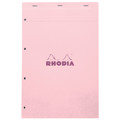 Bloc note agrafé Rhodia Reflets Pastel N°20 5/5 - 80 feuillets - 31,4 x 20,2 cm - Cahiers et blocs notes-1