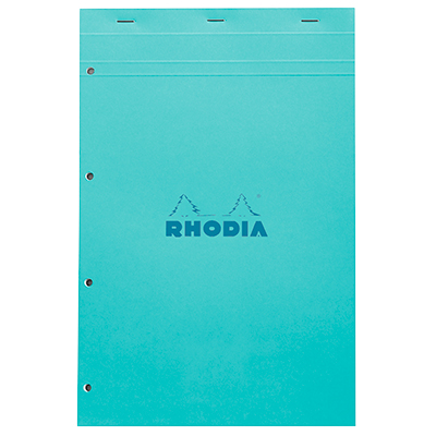 Bloc note agrafé Rhodia Reflets Pastel N°20 5/5 - 80 feuillets - 31,4 x 20,2 cm - Cahiers et blocs notes-5
