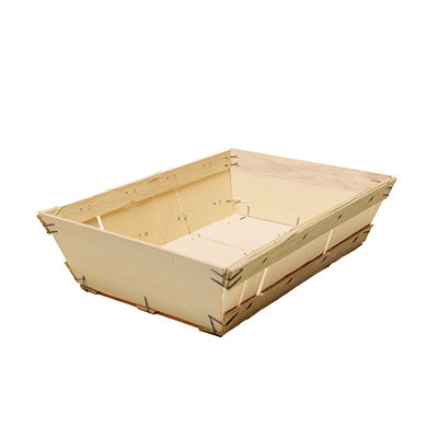 Corbeille paniers garnis bois 35 × 26 × 9 cm – paquet de 15 - Barquettes bois, Cagettes bois -1