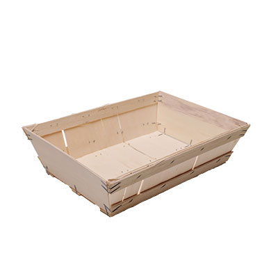 Corbeille paniers garnis bois 35 × 26 × 9 cm – paquet de 15 - Barquettes bois, Cagettes bois