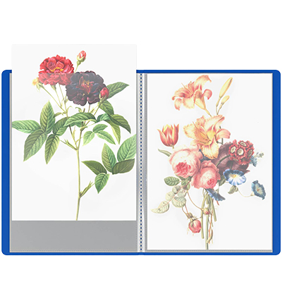 Porte-vues A4 80 vues – Protège-documents 40 pochettes souple - Bleu - Protèges-documents, Porte-vues-3