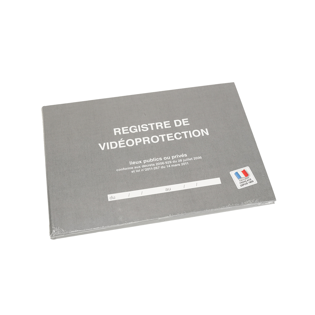 Registre de vidéoprotection A4 paysage 21 x 29,7 cm 104 pages - Registres obligatoires, Signalétique de sécurité-1