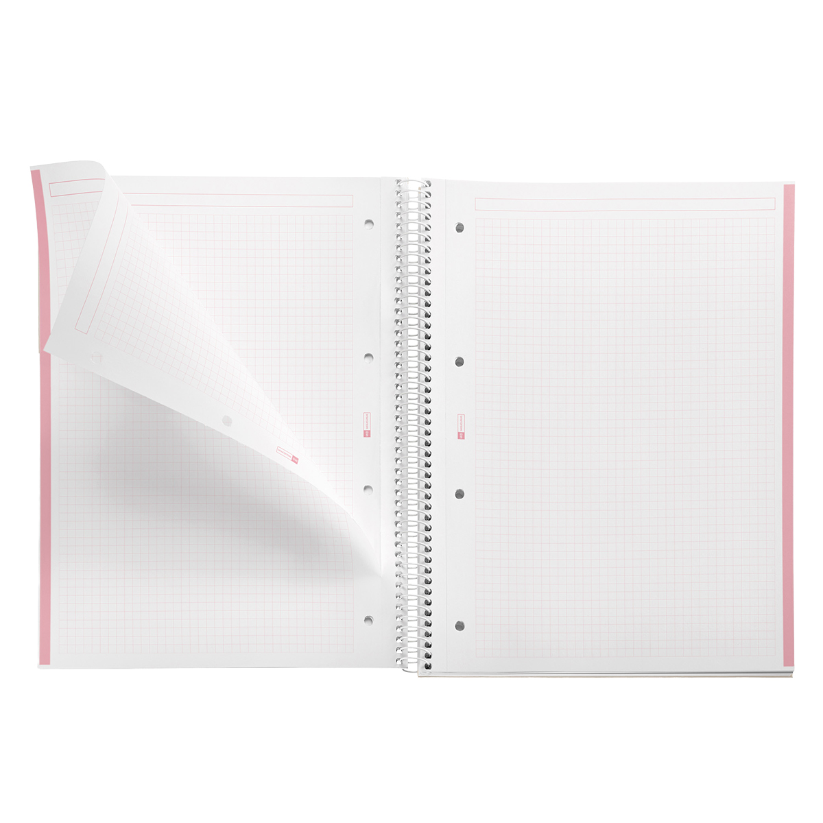 Bloc note Notebook A4 Emotion 80F Quadrillé 5x5 90g - Rose - Cahiers et blocs notes-1