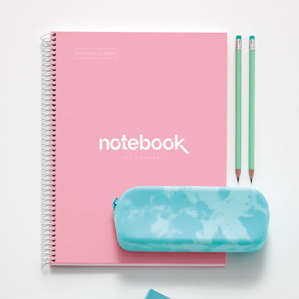 Bloc note Notebook A4 Emotion 80F Quadrillé 5x5 90g - Rose - Cahiers et blocs notes-2