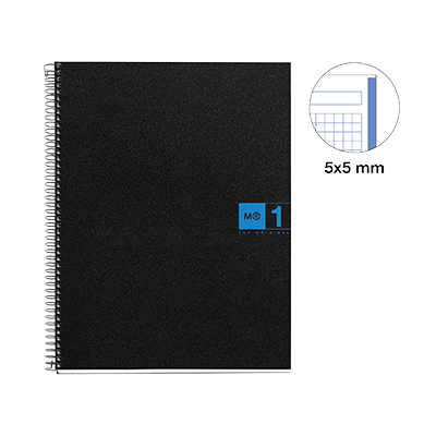 Cahier à spirale Miquelrius 5/5 - A4 - Bleu - L 21 x H 29,7 cm - Cahiers et blocs notes-3