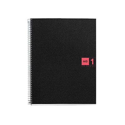 Cahier à spirale Miquelrius 5/5 - A4 - Rouge - L 21 x H 29,7 cm - Cahiers et blocs notes