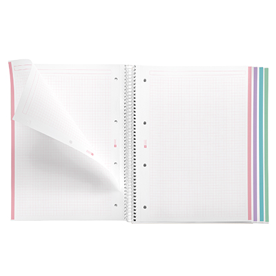 Cahier à spirale Miquelrius Aurora 5/5 - A4 - Aurora Santorini - L 21 x H 29,7 cm - Cahiers et blocs notes-2