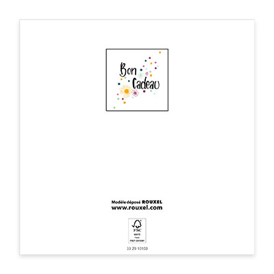 Bon cadeau pois coloré 12x12cm + enveloppe adh. - Bons cadeaux-2