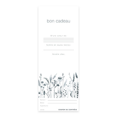 Bon cadeau fleurs séchées pastel 12x12cm + enveloppe adh. - Bons cadeaux-1