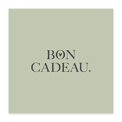 Bon cadeau vert 12x12cm + enveloppe adh. - Bons cadeaux