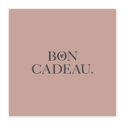 Bon cadeau vieux rose 12x12cm + enveloppe adh. - Bons cadeaux