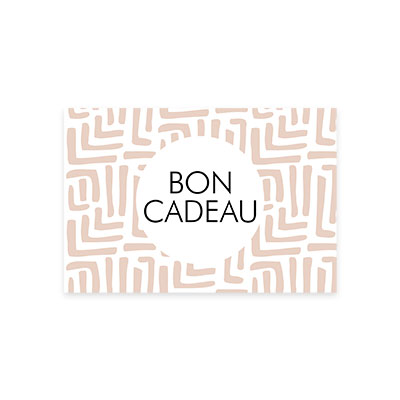 Bon cadeau rect. rose/blanc 17x11,5cm + enveloppe kraft - Bons cadeaux