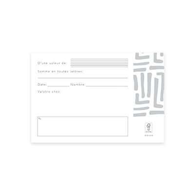 Bon cadeau rect. rose/blanc 17x11,5cm + enveloppe kraft - Bons cadeaux-1
