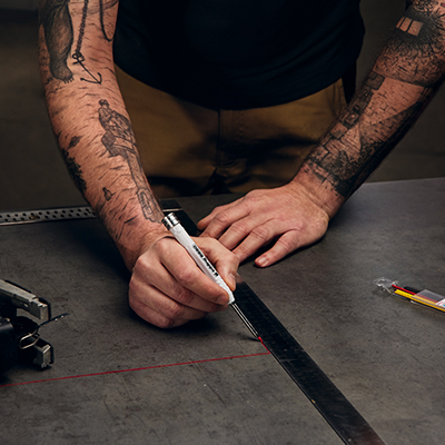 Crayon de chantier avec porte-mine - Crayon menuisier Edding E-8880 graphite - Crayons à papier-5