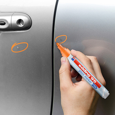 4 Marqueurs pour verre Edding 95 assortis foncés – Noir, bleu clair, rose, orange - Marqueurs-4